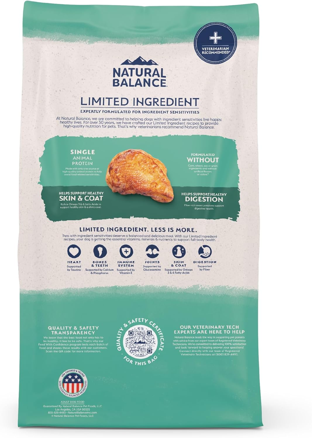 Natural Balance Limited Ingredient Adult Grain-Free Dry Dog Food, Chicken & Sweet Potato Recipe, 24 Pound (Pack of 1)