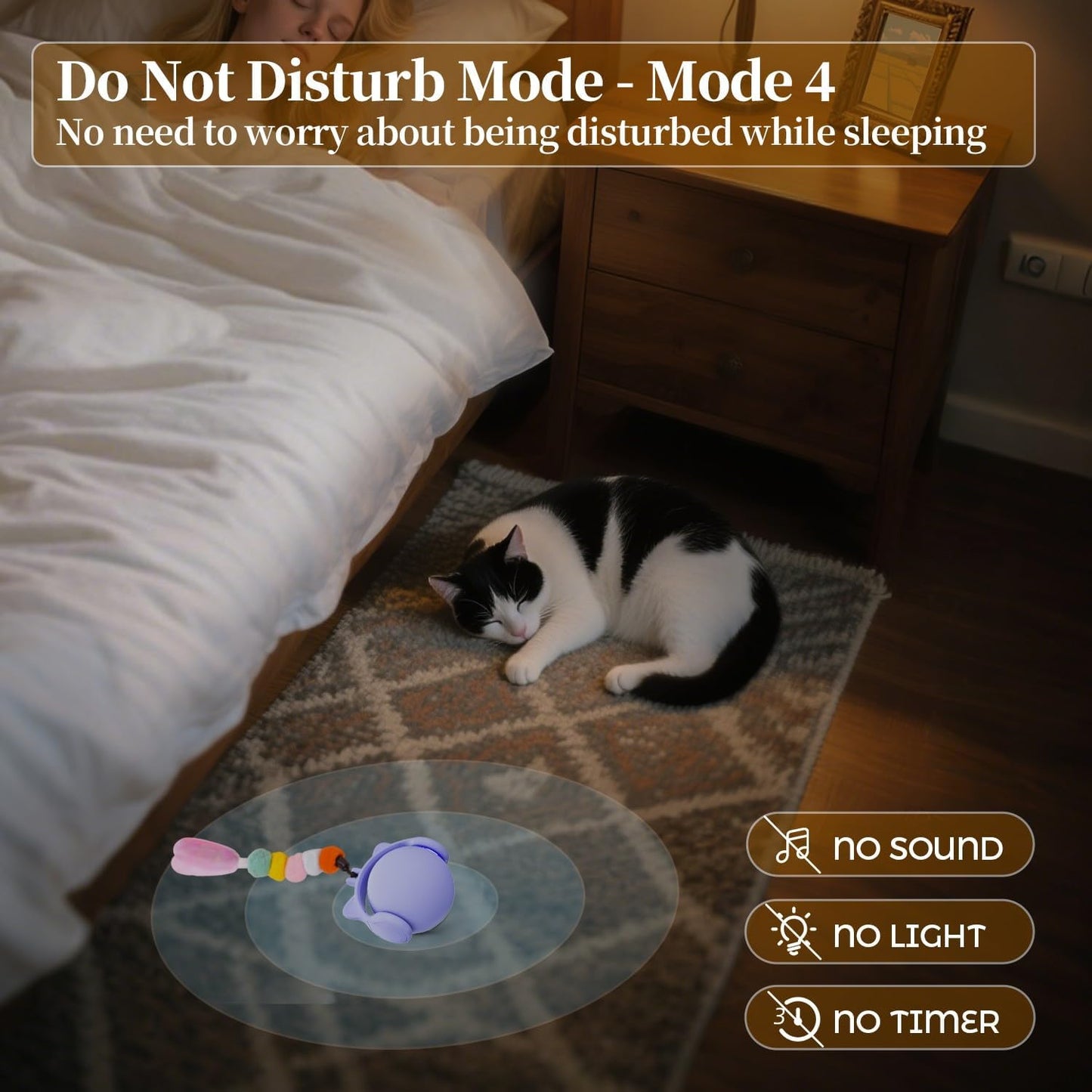 ORSDA Cat Toys for Indoor Cats, New Intelligent Voice Timing Touch Control Cats Ball, Simulate Mouse Sound Kitten Toy, Automatic Interactive Moving Cat Toy for All Ages