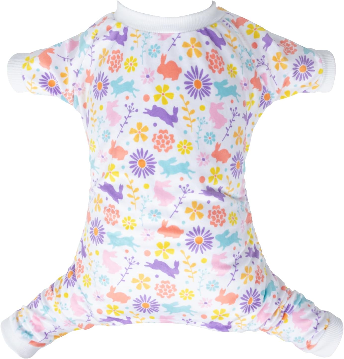 CuteBone Small Dogs Outfit Soft Puppy Onesies Pjs Dog Easter Rabbit Pajamas Pet Coat Cat Apparel Comfy Doggie Jumpsuit Bodysuit for All Seasons P276XL