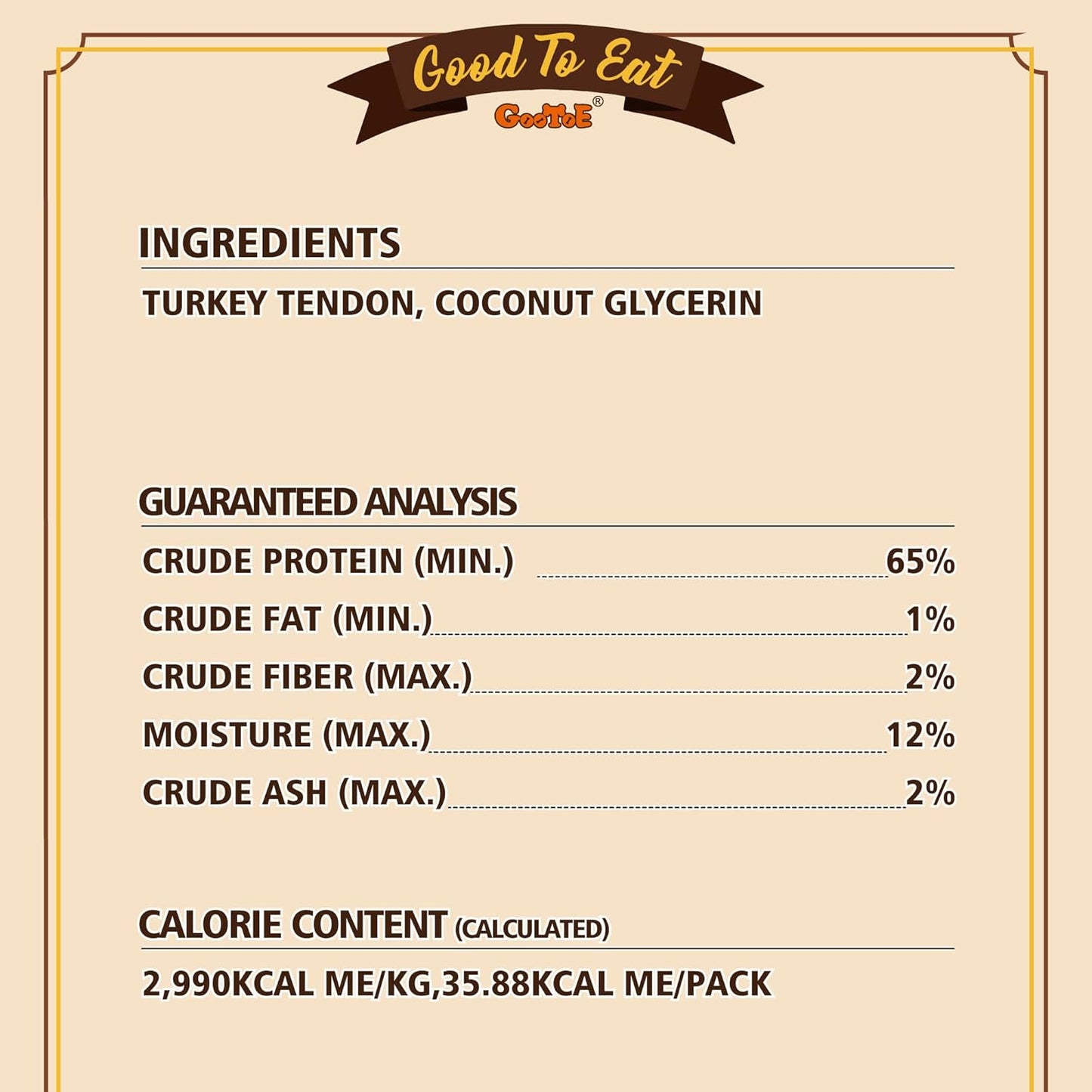 Gootoe Turkey Tendons for Dogs – All-Natural, Hypoallergenic Dog Treats, Rawhide Alternative, Long Lasting Puppy Chews, Healthy Dog Treats for Small Breeds, Ring, 16 oz Pack (1 lb)