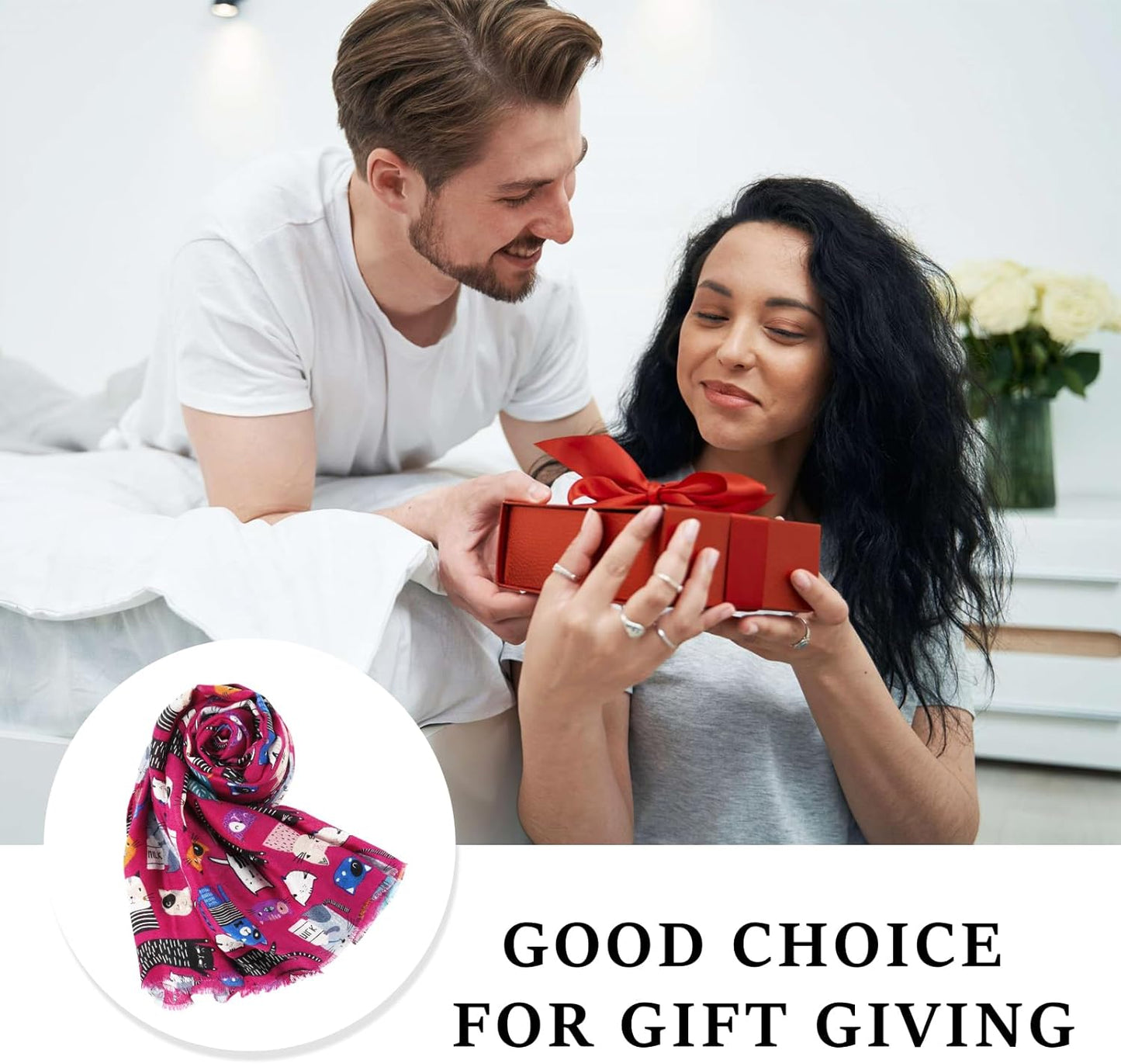 E-Clover Fashion Scarf for Women Lightweight Scarves Shawl Wrap for Spring/Summer Winter