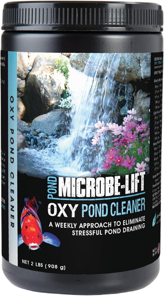 MICROBE-LIFT OPCSM Oxy Pond Cleaner Treatment for Ponds, Fountains, and Water Gardens, Deep Cleans Light to Heavy Debris on Rocks, Waterfalls, and Planters, 2 Pounds