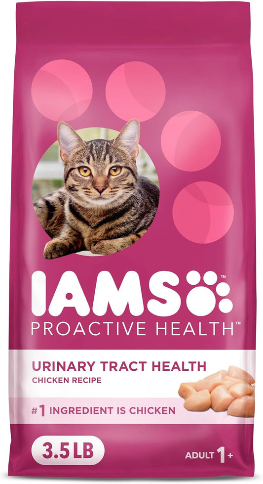 IAMS Proactive Health Adult Urinary Tract Healthy Dry Cat Food with Chicken, 3.5 lb. Bag