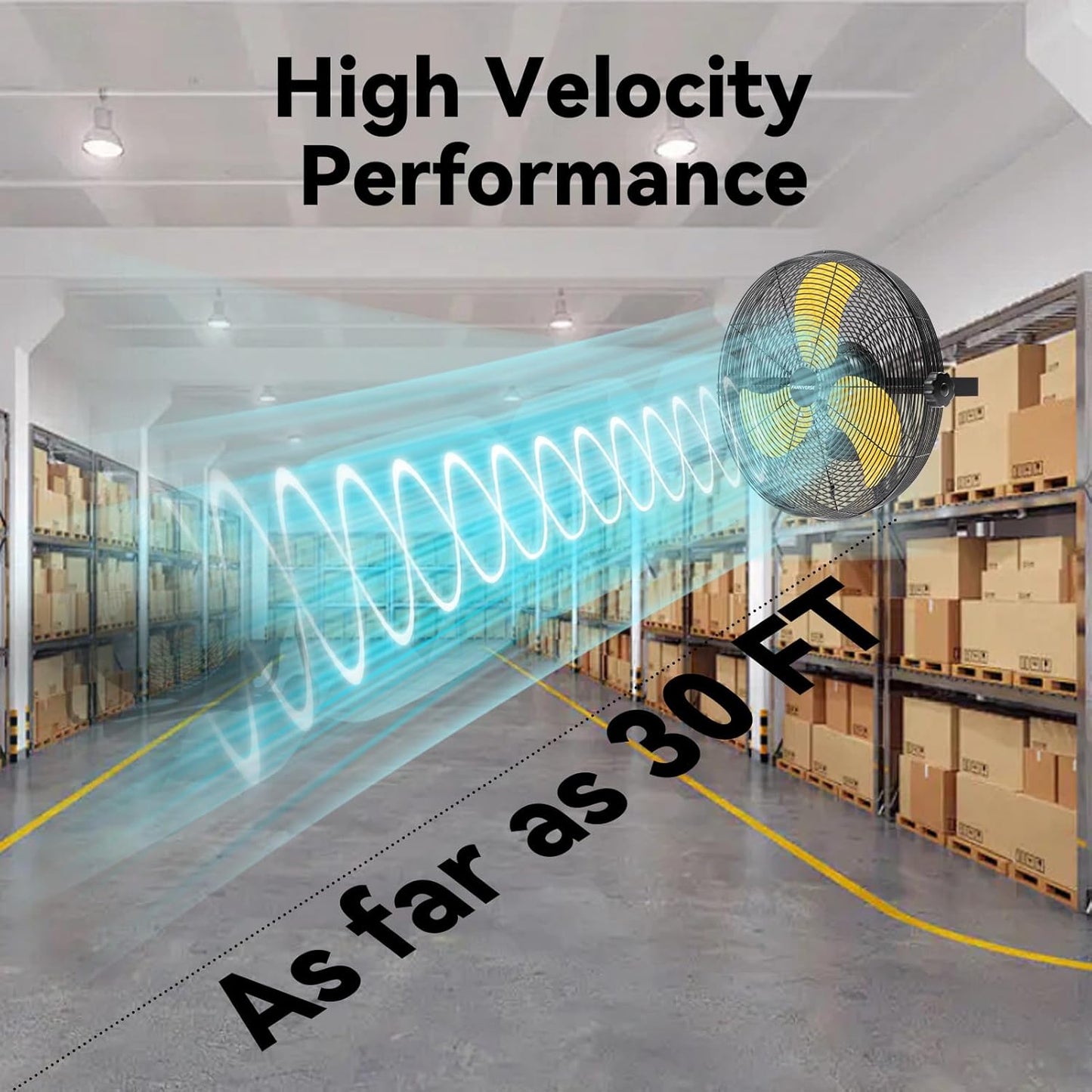 2PCS 14 Inch Wall Fan Pro Series - Waterproof Motor High Velocity Wall Mount Fans for Commercial, Residential, Warehouse, Covered Patio, Shop, Garage, Barn 3 Speed 3000 CFM UL Safety Listed