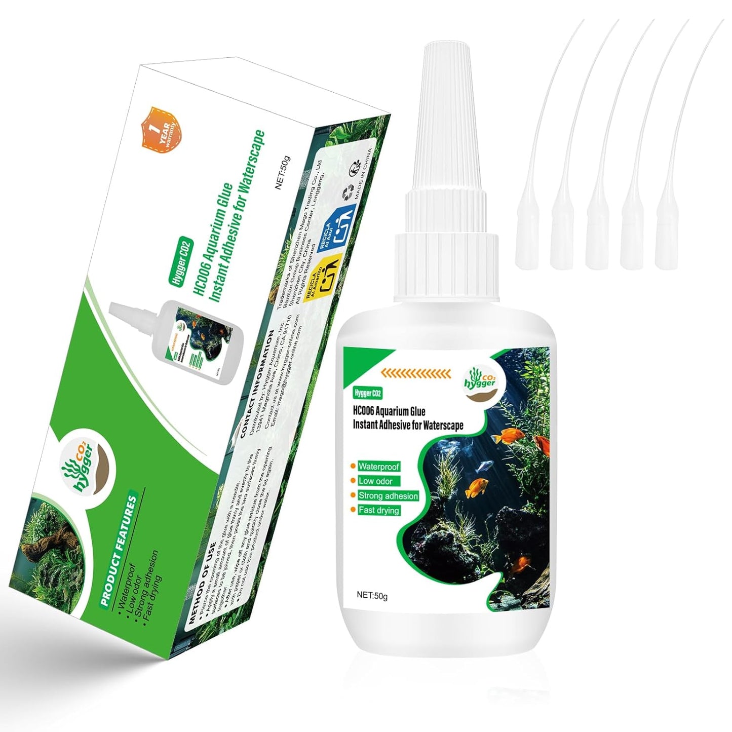 Special Aquarium Liquid Glue for Fish Tank Landscaping, Aquarium Safe Instant Glue for Driftwood, Rocks, Stones,Build Beautiful Waterscapes,Cannot Be Used for Aquatic Plants or Corals