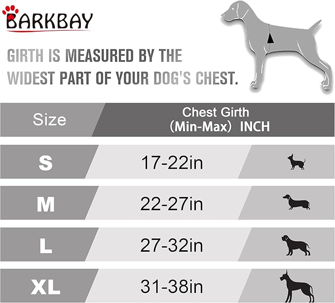 BARKBAY No Pull Dog Harness Front Clip Heavy Duty Reflective Easy Control Handle for Large Dog Walking(Navy,S)