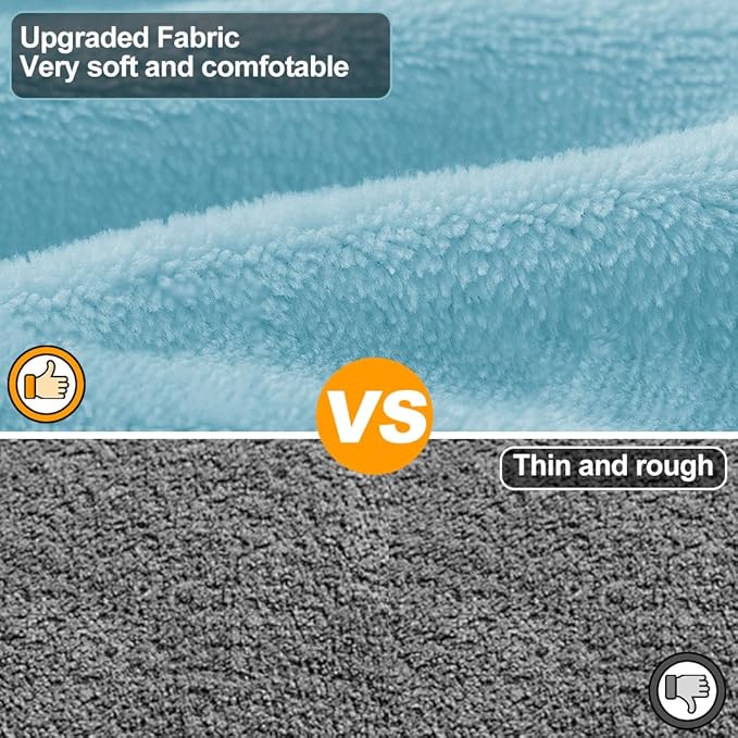 KOOGALSmall to Medium Size Dog Bathrobe, Quick Drying Super Absorbent Used for After Bathing, Warm Dog Towels, Adjustable Hoodies and Belts for Pet Dogs Bath Clothes Products(Blue, L)