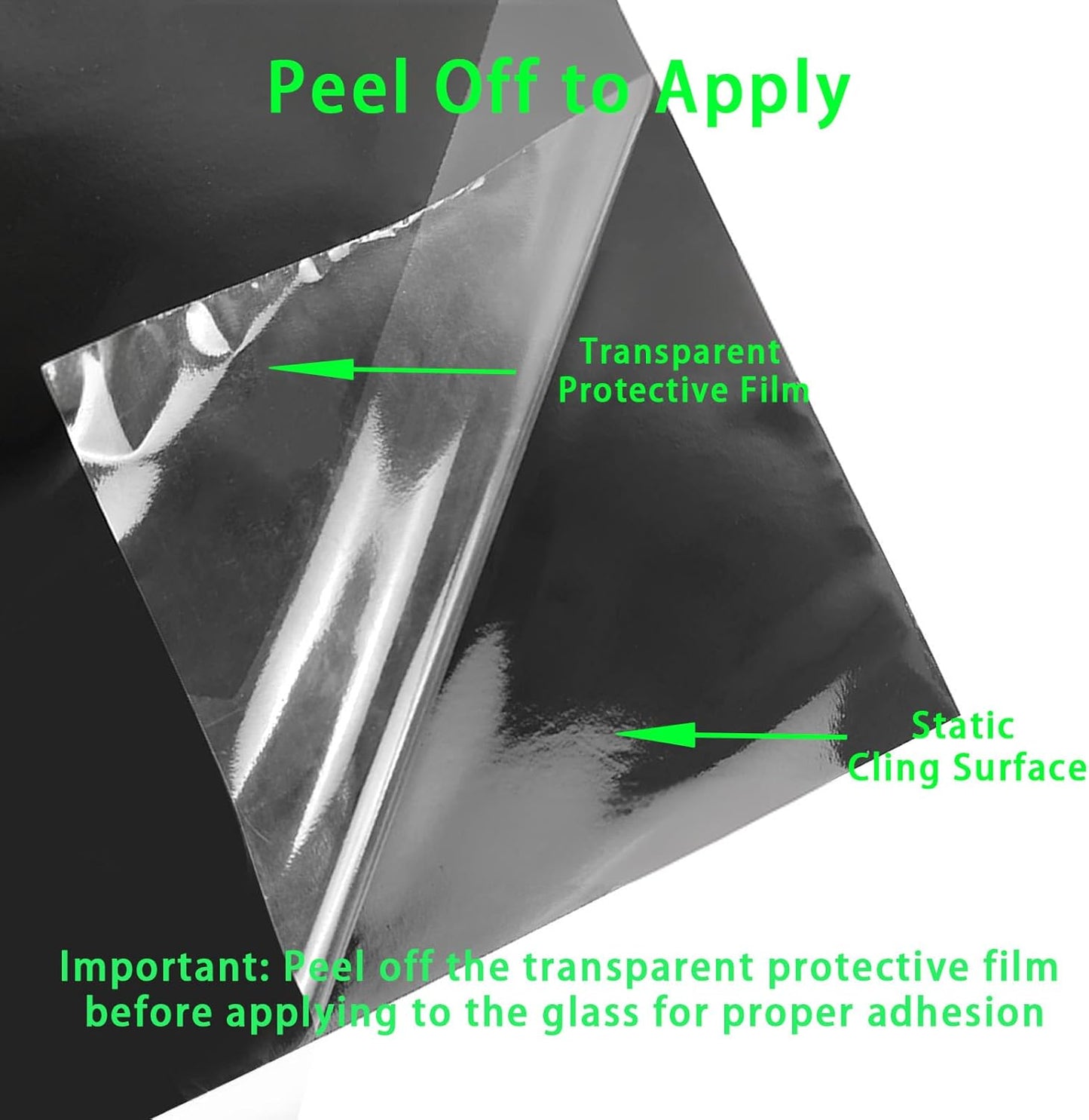 Fish Tank Aquarium Background - Black, Electrostatic Adhesion, Glue-Free, Easy Installation, Traceless Removal, Size 15.7 X 39 Inch