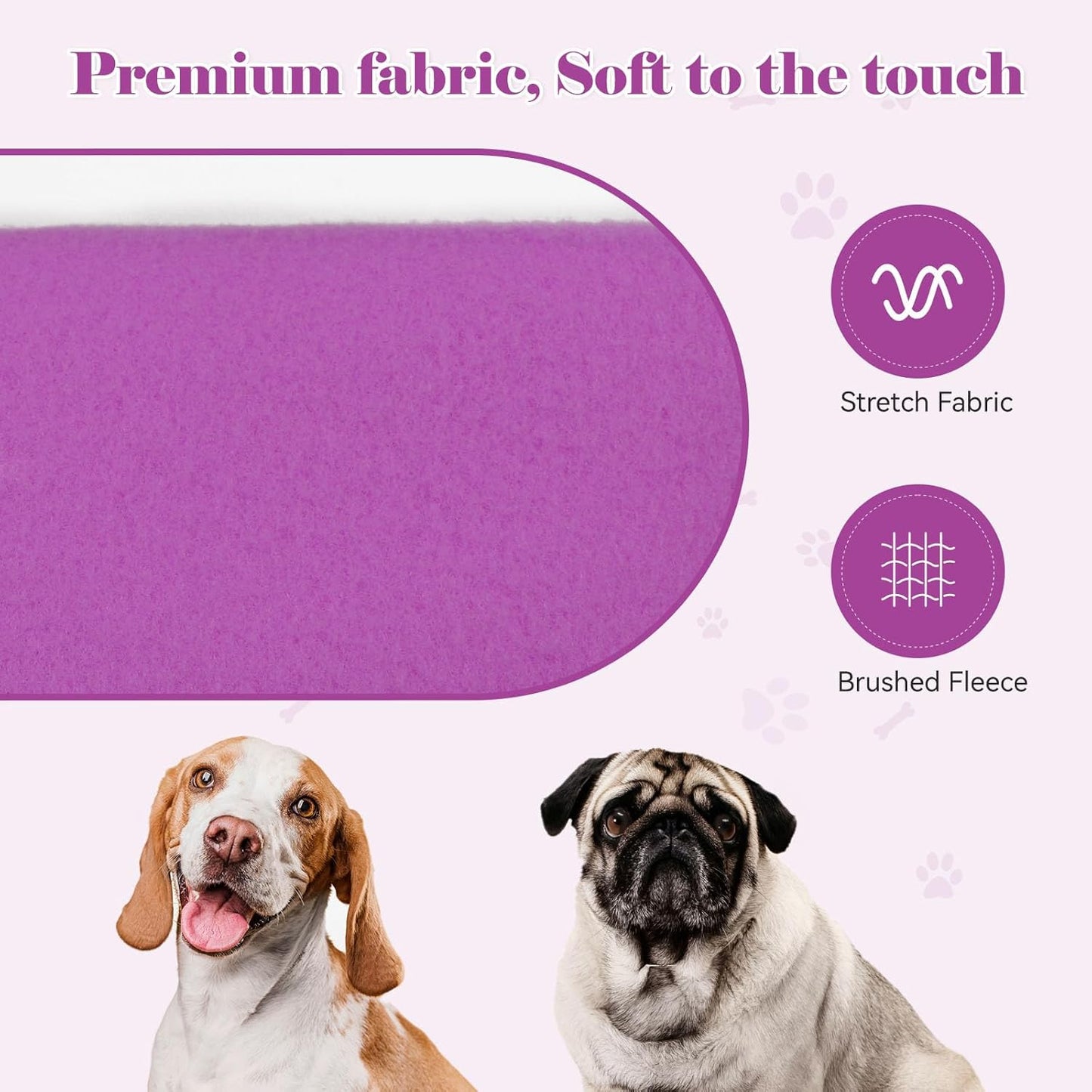 Dog Sweaters for Small Dogs Dog Hoodie Solid Soft Brushed Fleece Clothes Hoodie Sweatshirt with Pocket(Purple-S)