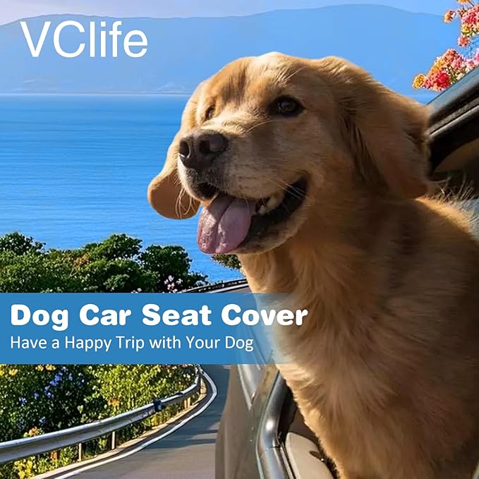 VClife Dog Bed Mat for Car, Anti Slip Pet Bed Travel Pad Comfortable Furry Dog Car Seat Cover for Backseat Extender, Washable Pet Cushion Bed Mat for Indoors & Outdoors (Brown, 59"×27.6")