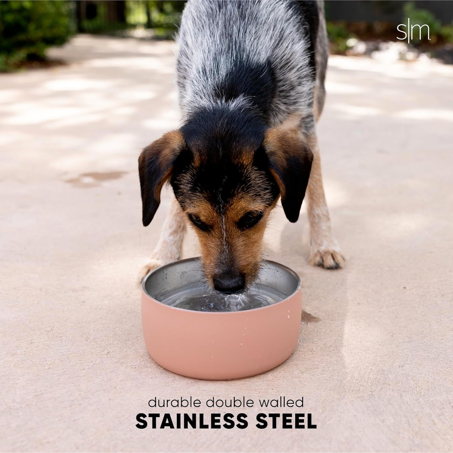 Simple Modern Stainless Steel Pet Water Bowl for Dogs & Cats | Insulated Stainless Steel Food Bowls for Dog Cat | No Tip No Slip BPA Free | Bentley Collection | Medium (4 Cups) | Midnight Black