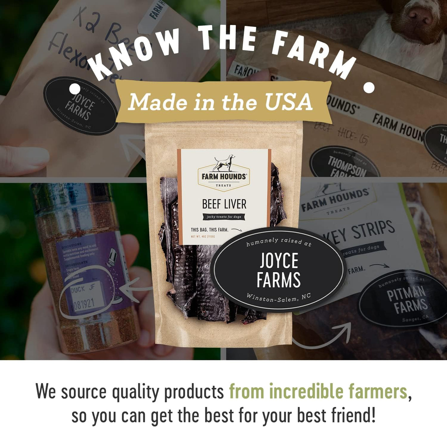 Farm Hounds - Beef Liver - Premium Natural Beef Liver Jerky For Dogs - Made From 100% Humanely Raised Cattle - Organ Treats - Great For Training & Treats - No Added Fillers - Made in USA - 4oz -1 Pack