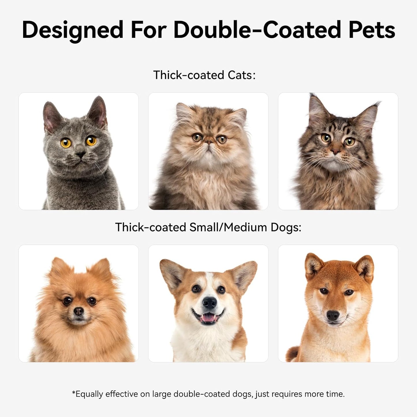 aumuca Undercoat Rake for Cats & Small/Medium Dogs – Deshedding Brush & Dematting Comb for Double-Coated Pets with Long or Short Hair, Matted Fur – Grooming Tool for Kitten, Puppy, Rabbit and Horse