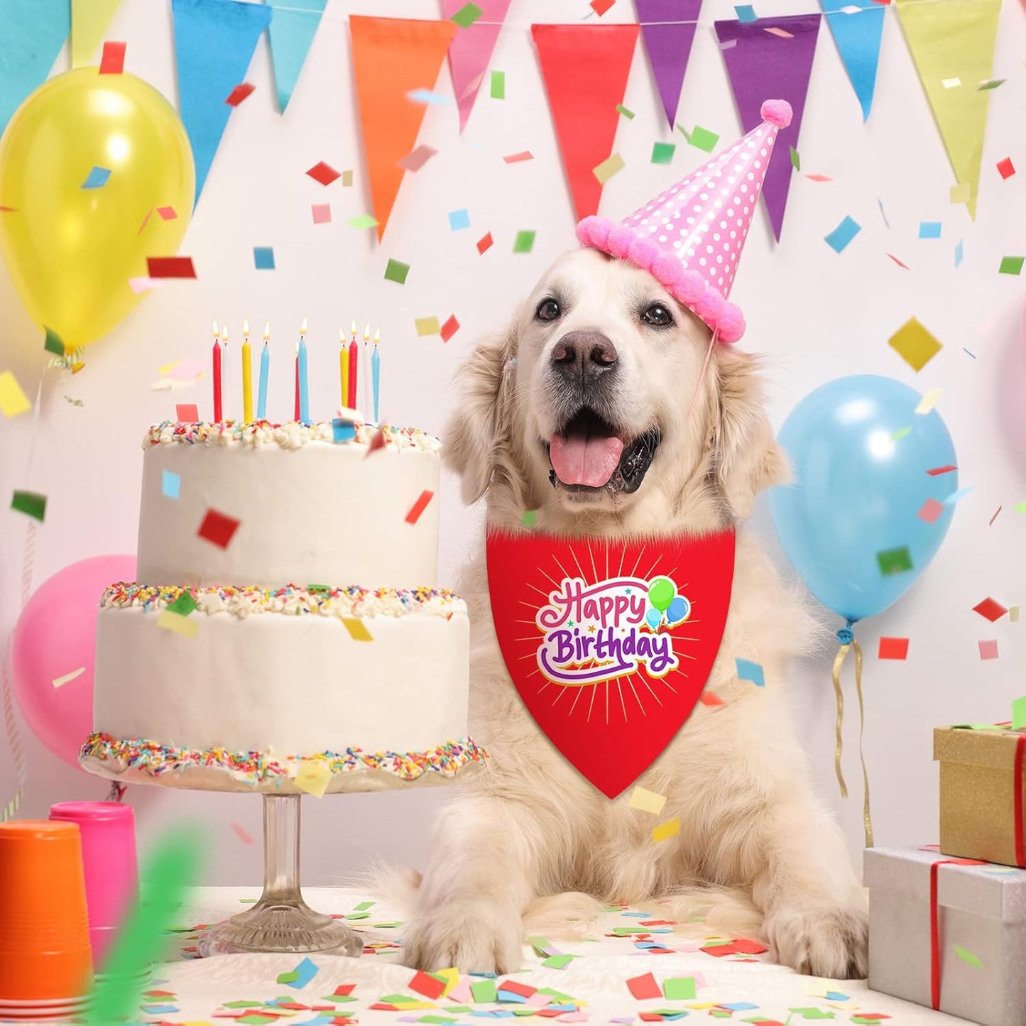 Frienda 12 Pcs Plain Dog Bandanas Blank Puppy Adjustable Triangle Solid Color Dog Bandanas Multicolor Puppy Scarf Heat Transfer Washable Handkerchief(80 x 55 x 55 cm,Basic Color)