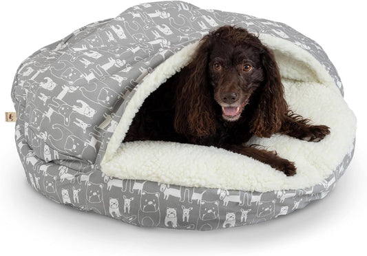 Snoozer Luxury Cozy Cave Pet Bed, Wag Collection, Large - Pedigree Storm