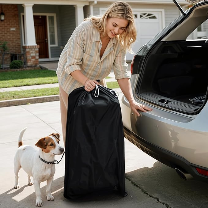 MoNiBloom Foldable Pet Stroller with Weather Cover, 3 Wheels Pet Strolling Cart for Small/Medium Dogs and Cats with Storage Basket and Cup Holder, Breathable and Visible Mesh for All-Season, Black