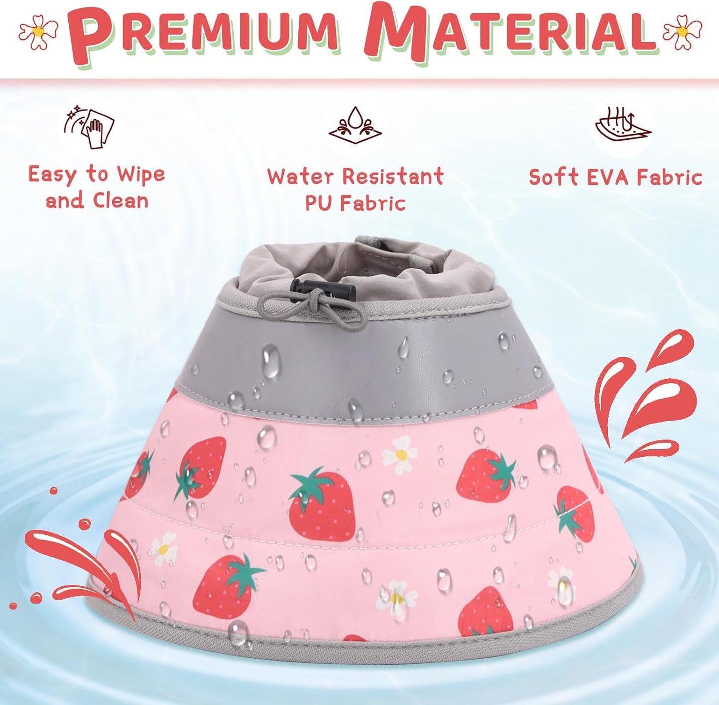 Cat Cone Collar Soft to Stop Licking, Adjustable, Foldable Lightweight Kitten Cones After Surgery Recovery for Cats & Kittens, Cat Cone Alternative (Pink, M)