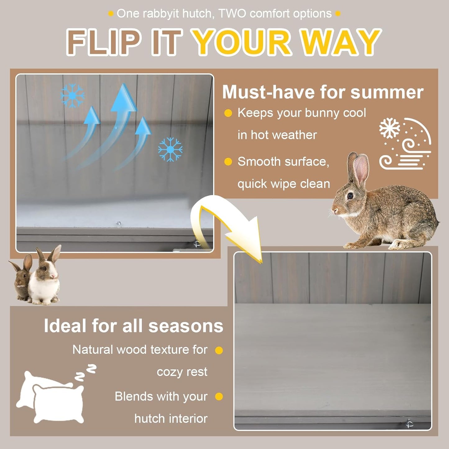 Rabbit Hutch Indoor - Weatherproof, Multi-Level, Easy Assembly, Lockable, and Comfortable
