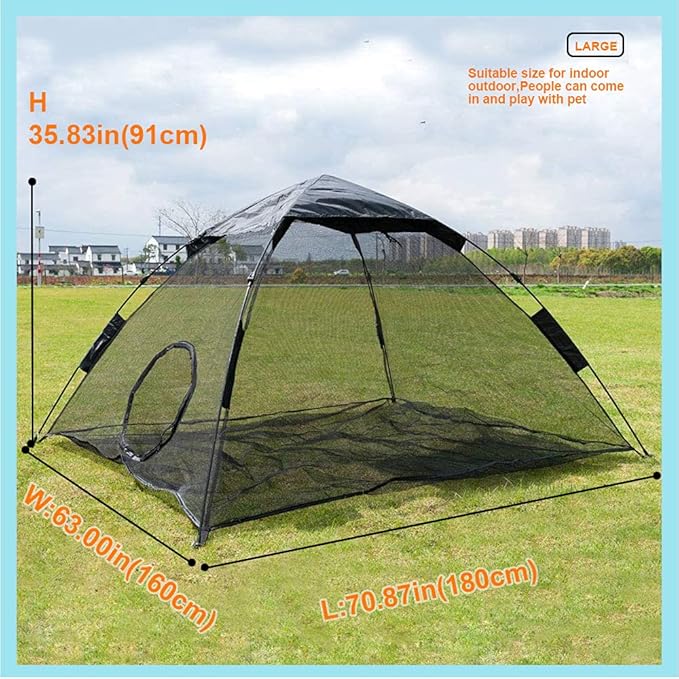 Portable Large Pop Up Pet Cat Tents Enclosures for Outside Patio