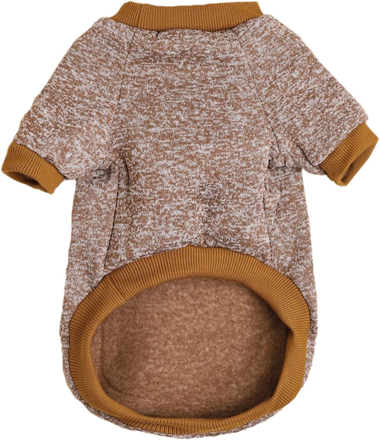 Jecikelon Dog Clothes Dogs Sweater Soft Puppies Clothing Winter Puppy Sweaters Warm Outfit for Dogs Small XXS XS Cat Apparel (Khaki, S)