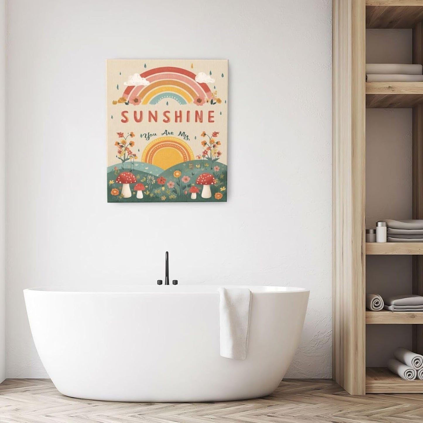 You Are My Sunshine Inspirational Canvas Wall Art Motivational Encouragements Wall Decor First Communion Gifts for Girls Boys Toddler Teens Pictures Painting Print Artwork Framed Decorations Nursery Dorm Bedroom 20"x24"