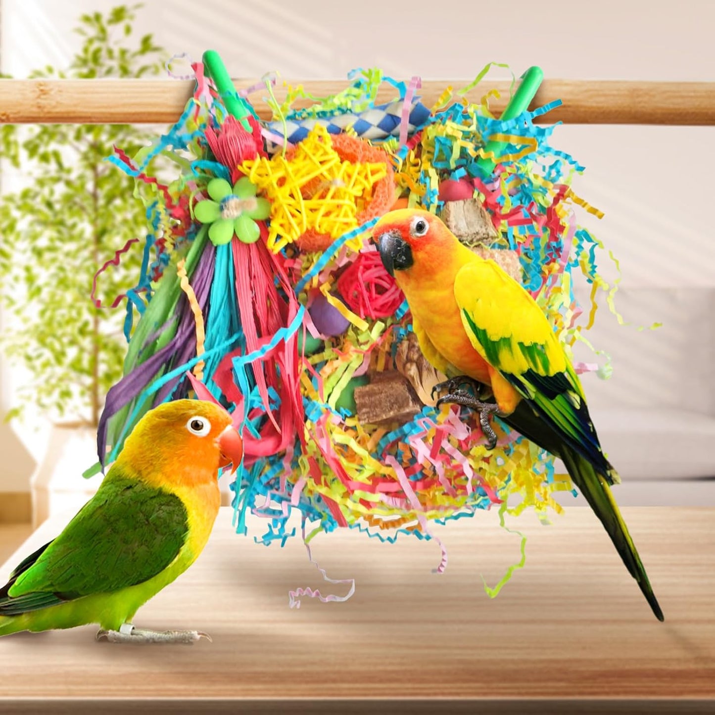 Bird Toys For Cockatiels, Tyotrbs Bird Toys For Conures Parakeet Toy BirdsToy For Parrots Birds Foraging Toy ParrotToys BirdCage Accessories Lovebird Cage Accessories for Small Birds