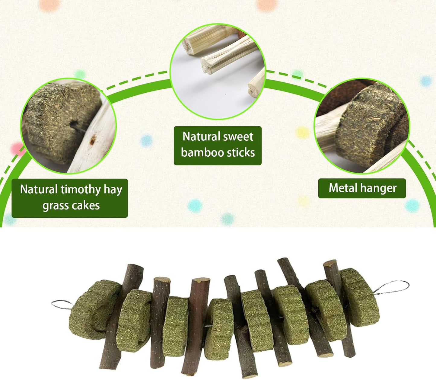 kathson Rabbit Chew Toys,Bunny Grind Teeth 100% Natural Organic Apple Wood Stick Improve Rodent Health Rabbits Hamsters Squirrel Guinea Pig(4 Pieces)