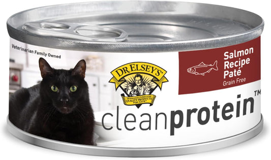 Dr. Elsey's cleanprotein Salmon Recipe Wet Cat Food, Pate 5.3 oz cans (Pack of 24)