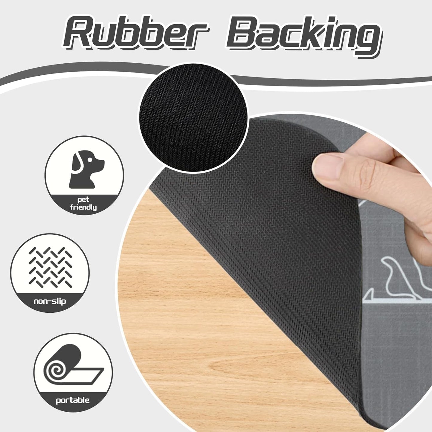 Le courant Dog Bowl Mats, Cat Feeding Mat, Non-Slip Super Absorbent,No Stains Quick Dry Dog Water Dispenser.for Messy Drinkers.Easy Clean.Dog & Cat