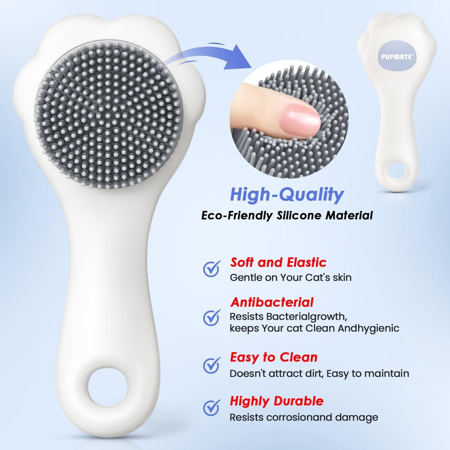 Cat Waterless Shampoo with Brush - No Rinse Formula for Quick Clean Between Baths, Hypoallergenic & Detangling, Reduce Itchy Skin Shedding, Vet-Recommended for Kittens/Senior Cats, Coconut Scent