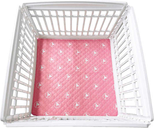 PJYuCien Washable Dog Playpen Mat, 36”x 36” Pink, Leak-Proof Reusable Puppy Pee Pads, Non-Slip Pee Mat for Whelping Pads, Crate, Potty Training, Puppy Playpen (Note: Mat Only, Playpen Not Included)