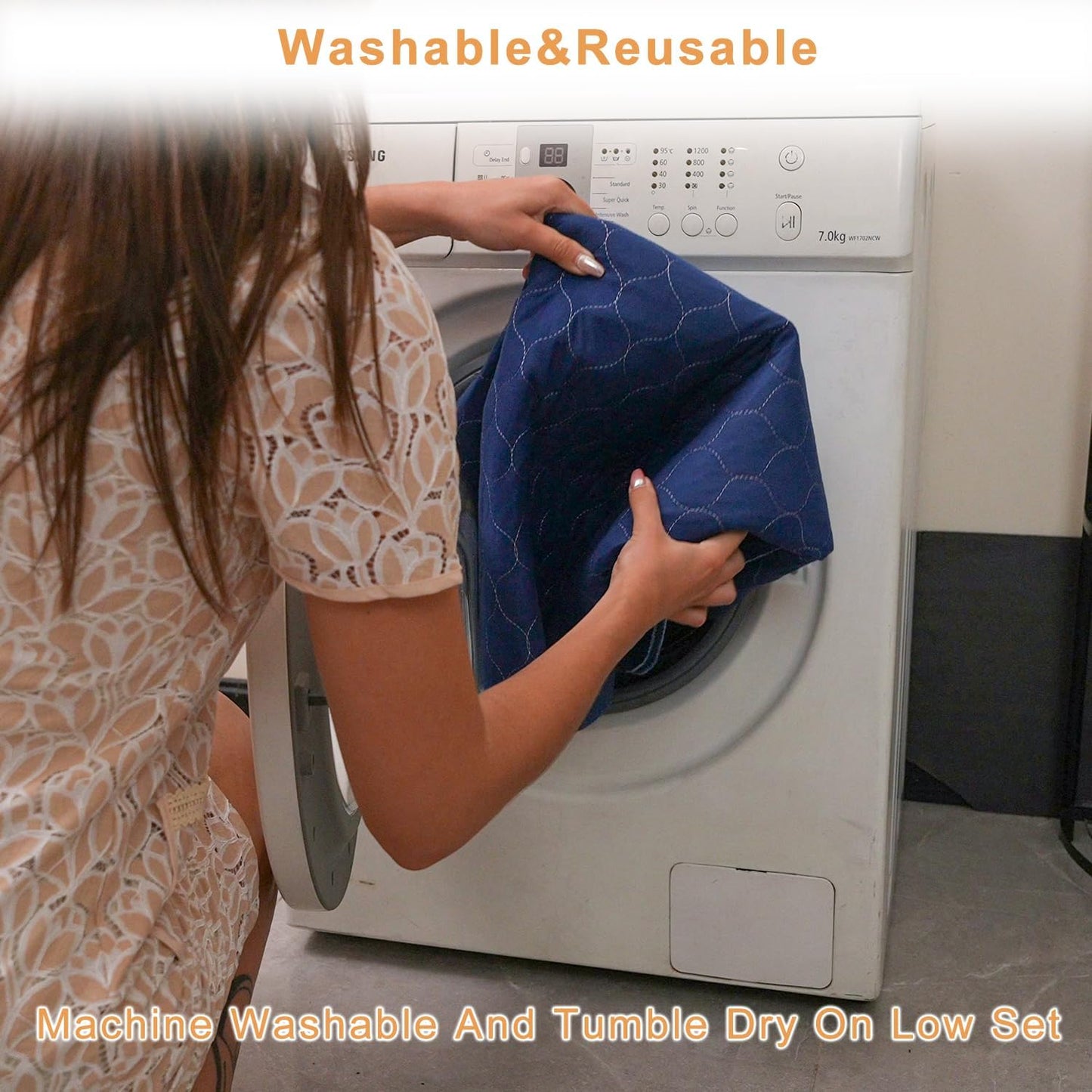 2Pack Washable Pee Pads for Dogs 18”x24”, Quick Dry Puppy Pads, Waterproof, Non Slip, Premium Reusable Dog Training Pads