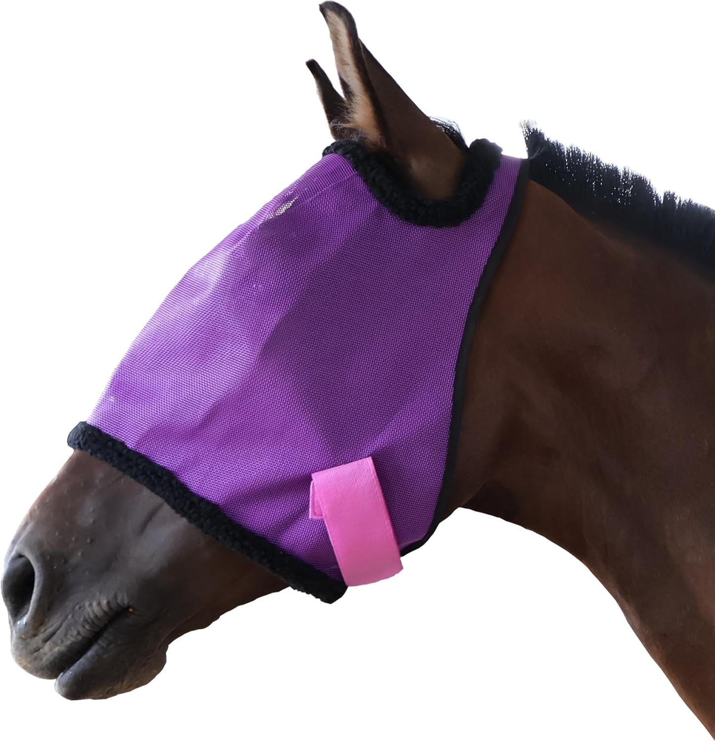 Horse Fly Mask, with UV Protection Horse Fly Mask, Full Face Fine Mesh Coverage Provide Better Vision and Airflow for Horses