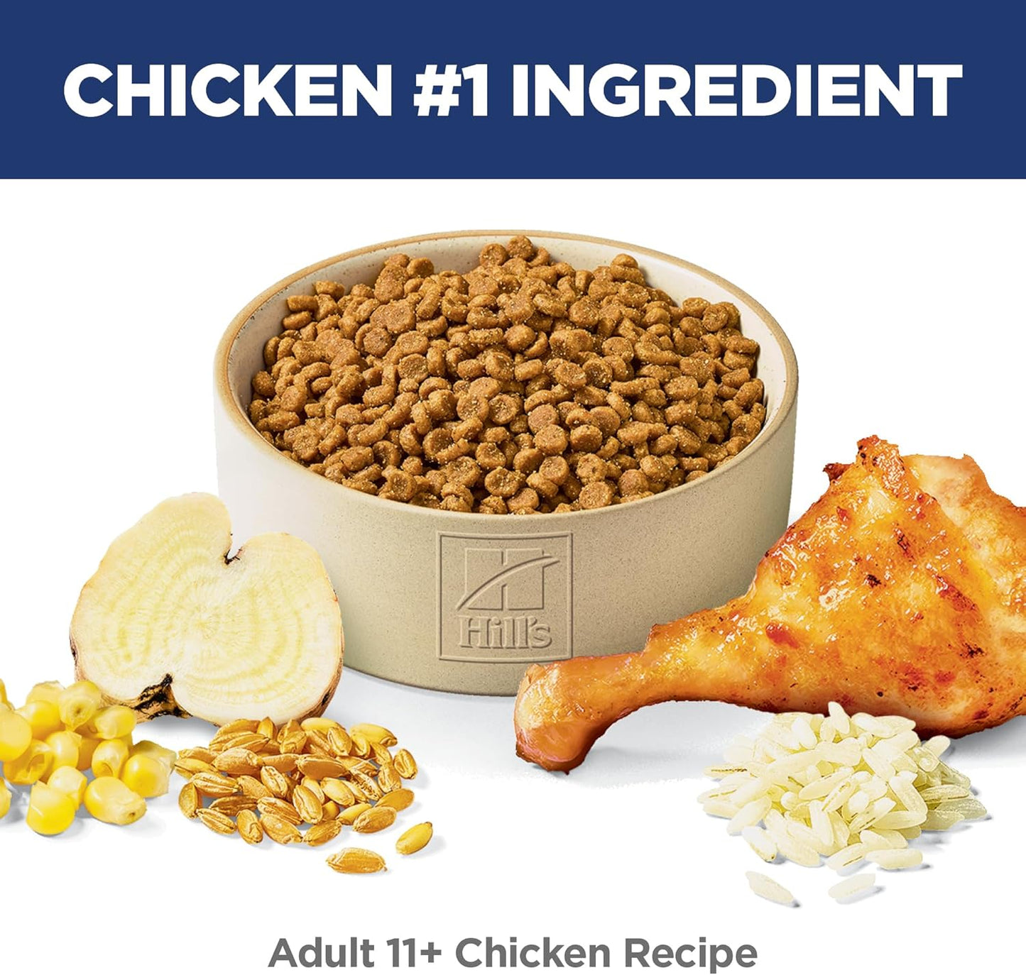 Hill's Science Diet Adult 11+, Senior Adult 11+ Premium Nutrition, Dry Cat Food, Chicken Recipe, 15.5 lb Bag