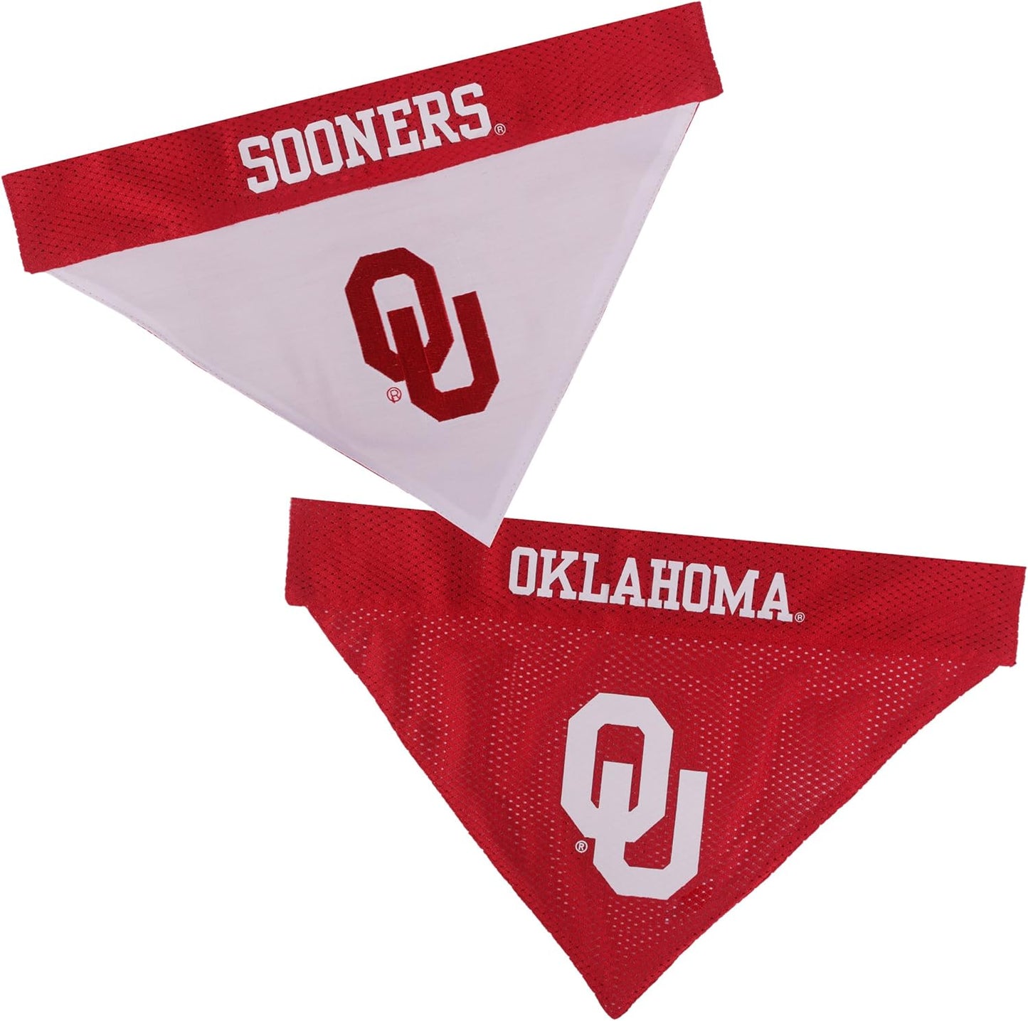 Pets First Collegiate Pet Accessories, Reversible Bandana, Oklahoma Sooners, Small/Medium