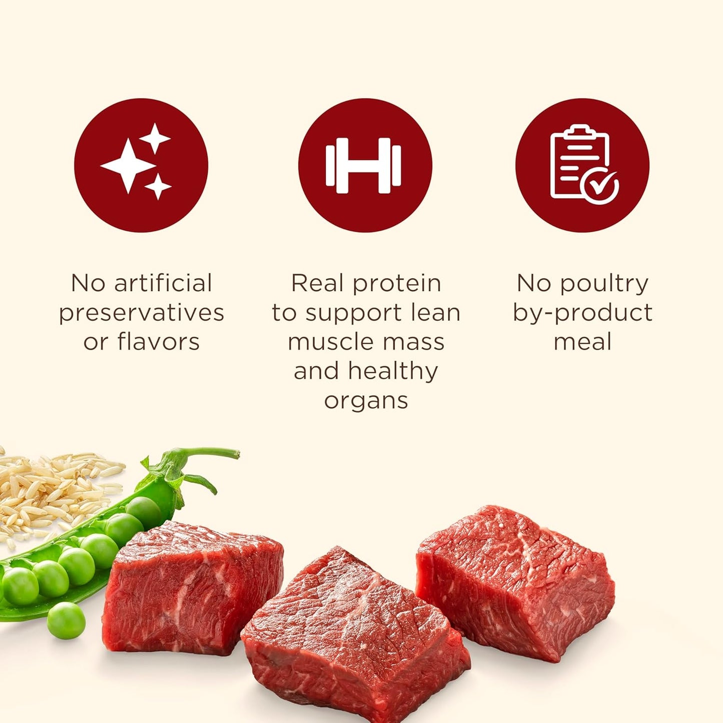 Nutrish Real Beef, Pea & Brown Rice Recipe Whole Health Blend Dry Dog Food, 14 lb. Bag, Packaging May Vary (Rachael Ray)