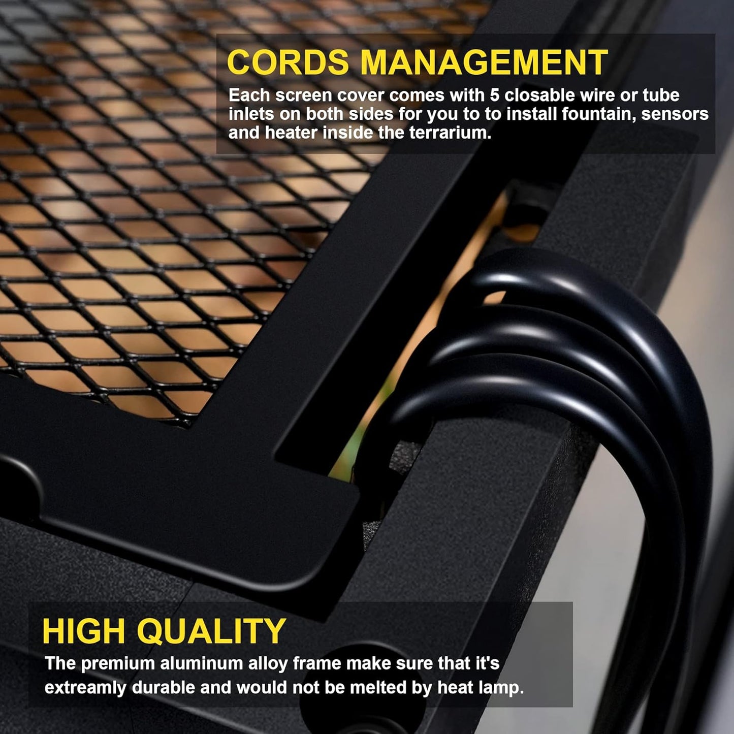 43 Gallon Professional Glass Terrarium 24"x18"x24" Durable Reptile Habitat Tank with Heat Resistant Aluminum Alloy Frame, Dual Front Swinging Doors for no Jam by Sand and Other Debris