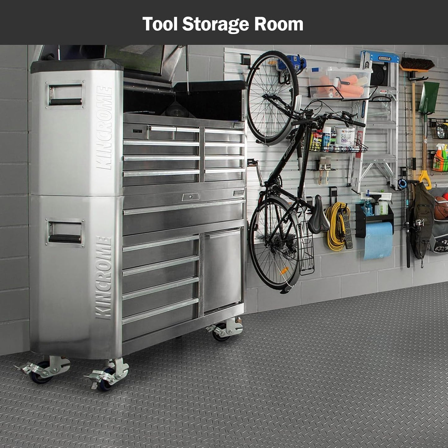 Nisorpa Garage Floor Rubber Mat,4Ft x 8.2Ft Rubber Flooring Rolls,1/8 Inch Thick Heavy Duty Diamond Plate Rubber Garage Floor Covering Waterproof Park