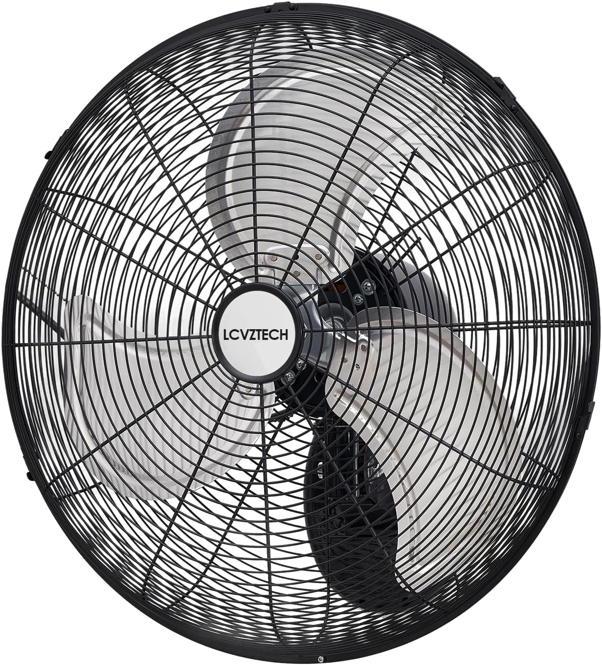20 inch Wall Mount Fan Oscillating, 3-Speed 5500 CFM High Velocity Industrial Wall Mounted Fan, Heavy Duty Air Circulator for Garage, Shop, Gym, Workshop, Covered Patio - UL Listed