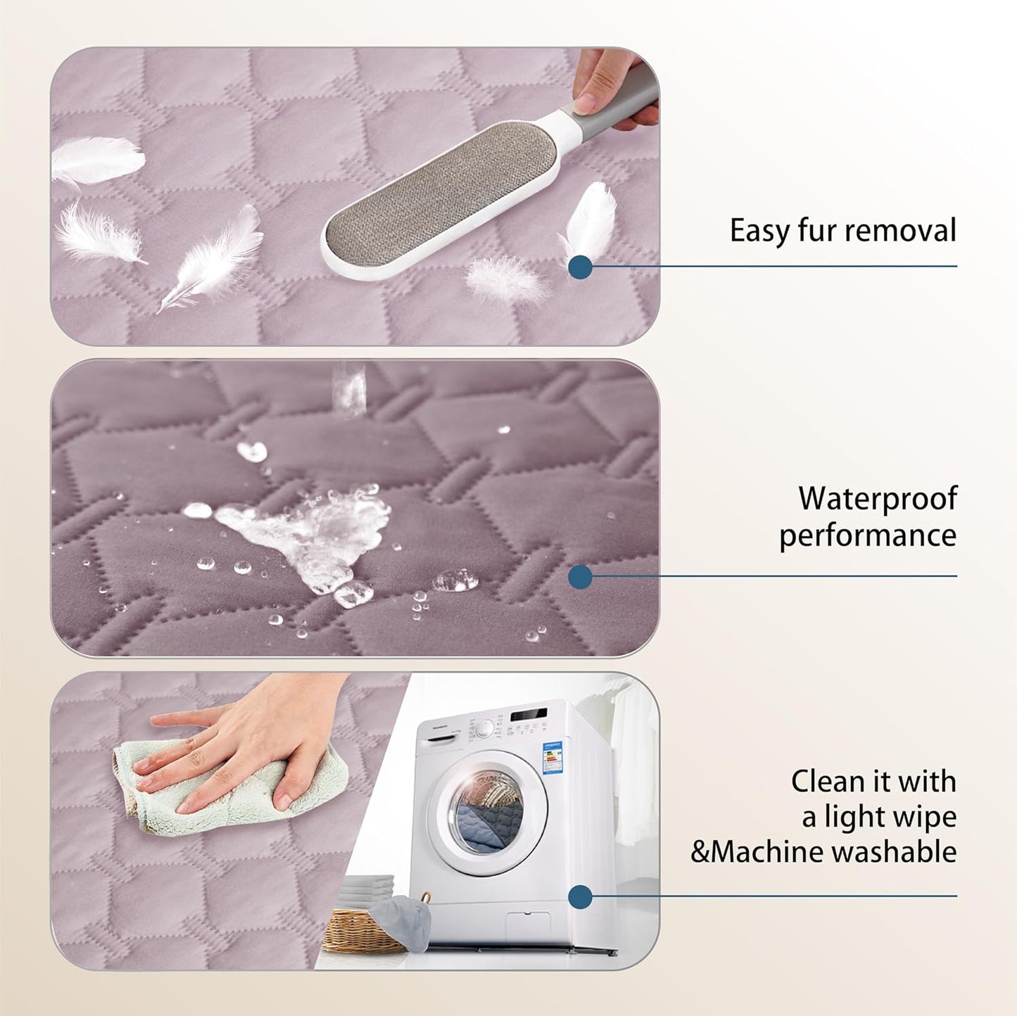 gogobunny 100% Double Sided Waterproof Dog Blanket Soft Pet Bed Cover Reversible Protect Furniture Couch Sofa Car for Puppy Cat Kids (Dark Sea Fog/Light Sea Fog, 30x80 Inch (Pack of 1))