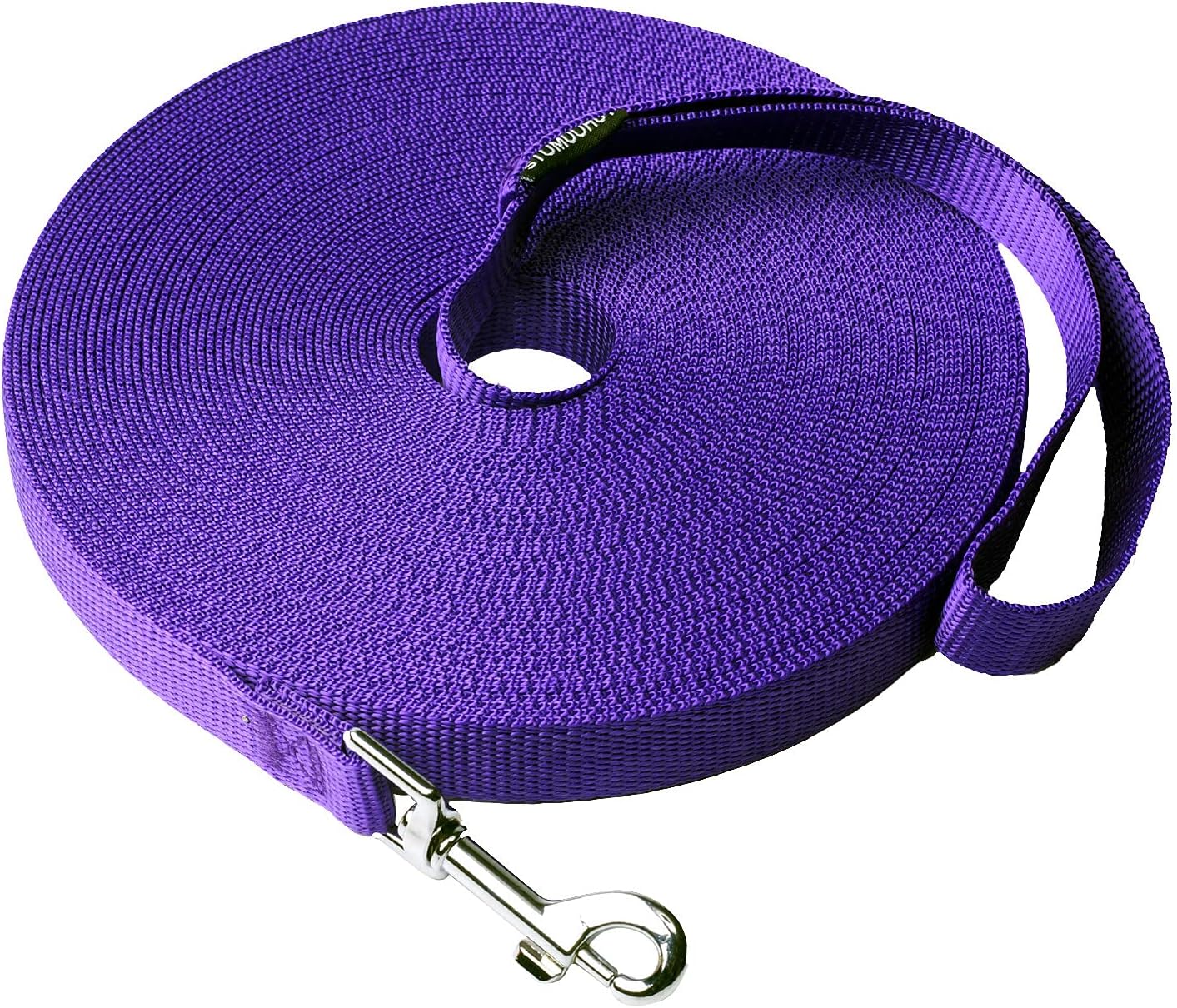 Dog/Puppy Obedience Recall Training Agility Lead - 30ft Long Training Leash，3/4in Wide - Great for Play, Camping, or Backyard（Purple 30 Feet