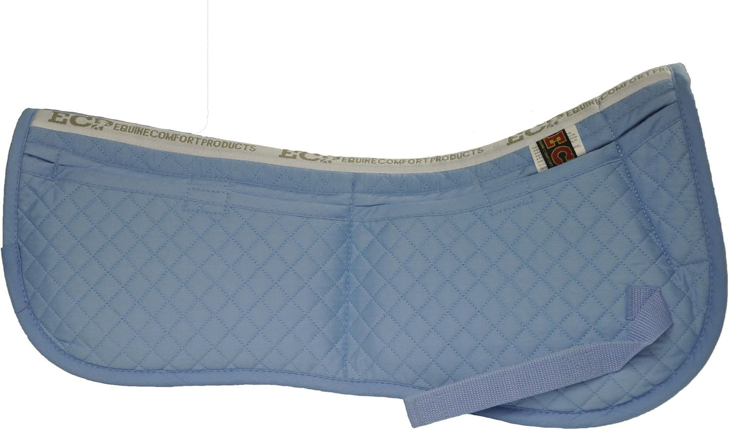 ECP Equine Comfort Products Adjustable Shock Absorbing Memory Foam Half Saddle Pad, Injury Prevention & Pressure Relief, Customizable Fit, Breathable for All Riding Styles