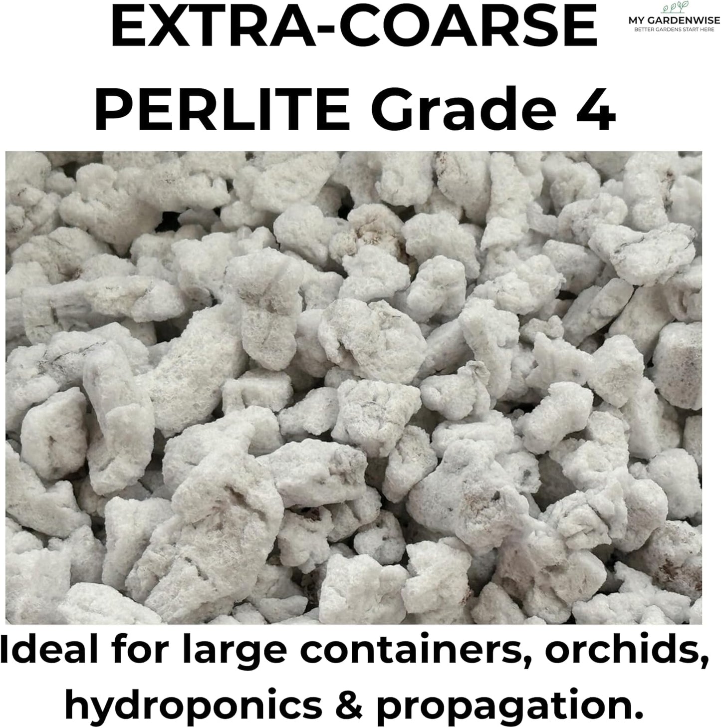 Perlite for Plants, Extra Coarse Grade 4 Horticultural Perlite, Organic Perlite for Gardening Indoor & Outdoor, 4 Cubic Feet, Made in USA (1 Quart)