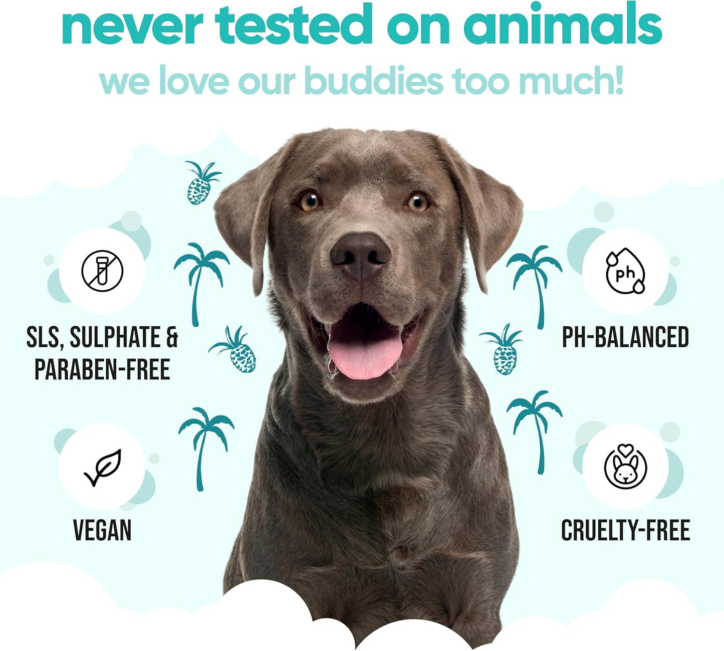 Tropical Dog Shampoo by Buddycare | Deep Cleansing Shampoo for Dogs | Tropical Scented | with Aloe Vera and Pro Vitamin B5 (169.07oz)