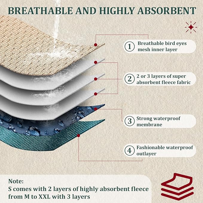 Reusable Dog Diapers Male, Premium Washable Belly Bands for Male Dogs Large, Pack of 5, High Absorbing Male Dog Wraps for Doggie & Puppy in Incontinence or Excitable Urination and Training(L)