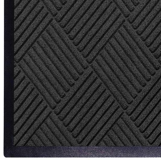 M+A Matting WaterHog Diamond | Commercial-Grade Entrance Mat with Rubber Border – Indoor/Outdoor, Quick Drying, Stain Resistant Door Mat (Charcoal, 6' x 12')