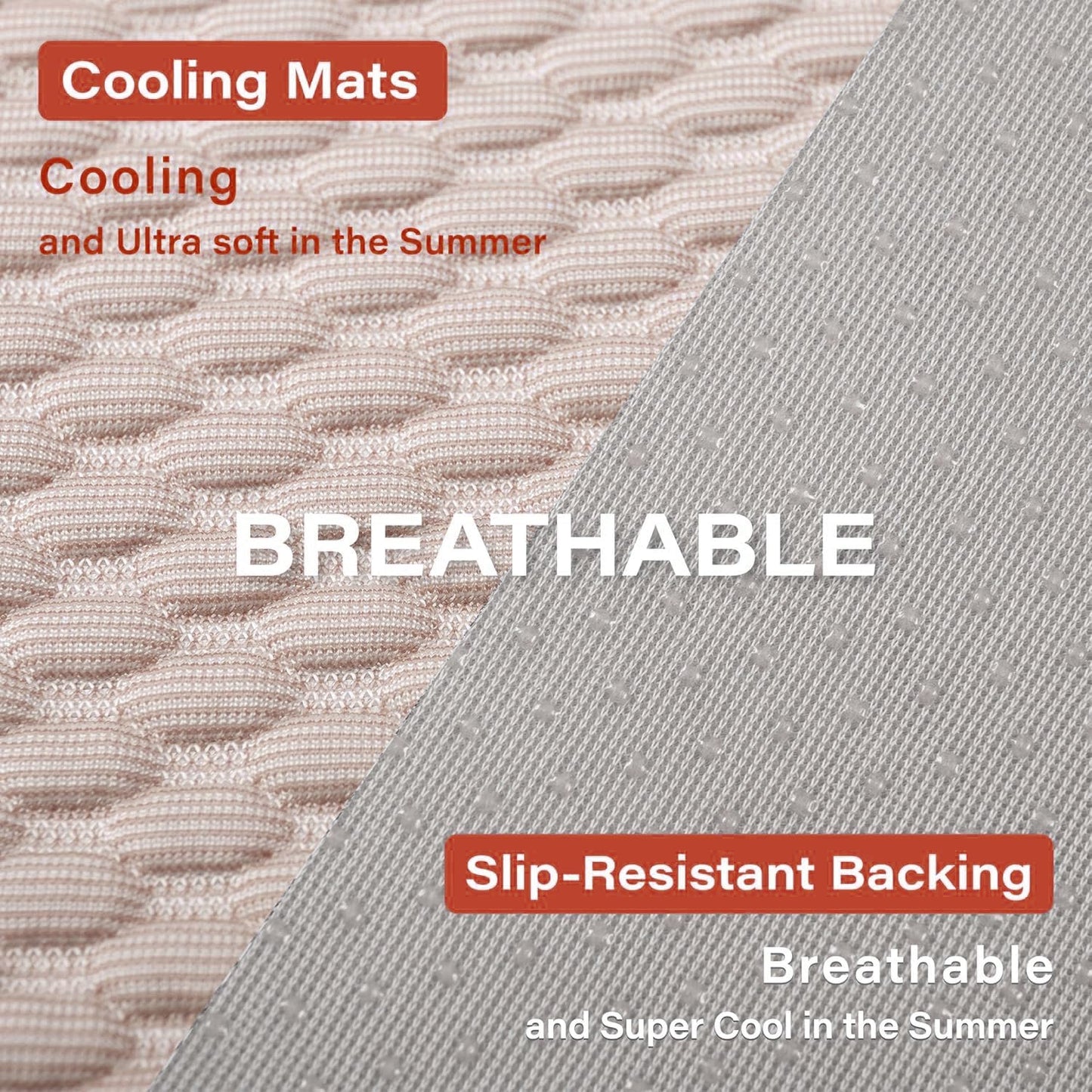 MICROCOSMOS Pet Cooling Mat & Sleeping Pad- Breathable Bubble Surface, EZ Clean. Keep Cooling for Pets, Kids and Adults in Summer.(Brown, 48" x 24")