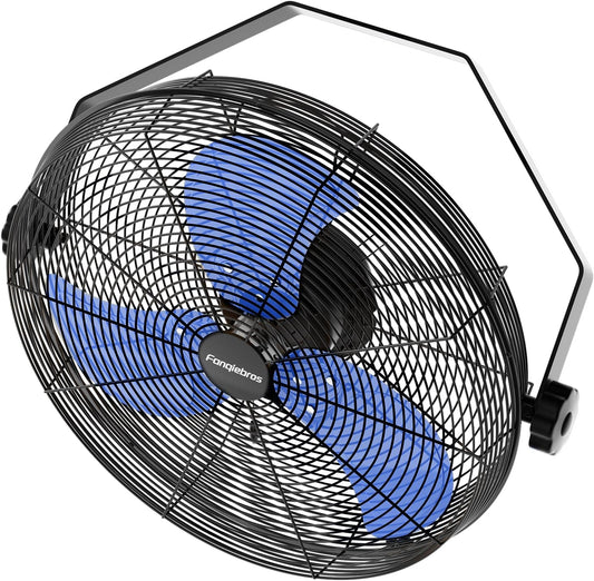 2600 CFM 14 inch Outdoor High Velocity Wall Mounted Fan, 3-Speed Metal Fans with IP44 Enclosure Motor, Industrial Grade Weatherproof Wall Fan for Patio, Greenhouse, Garage, and Gazebo