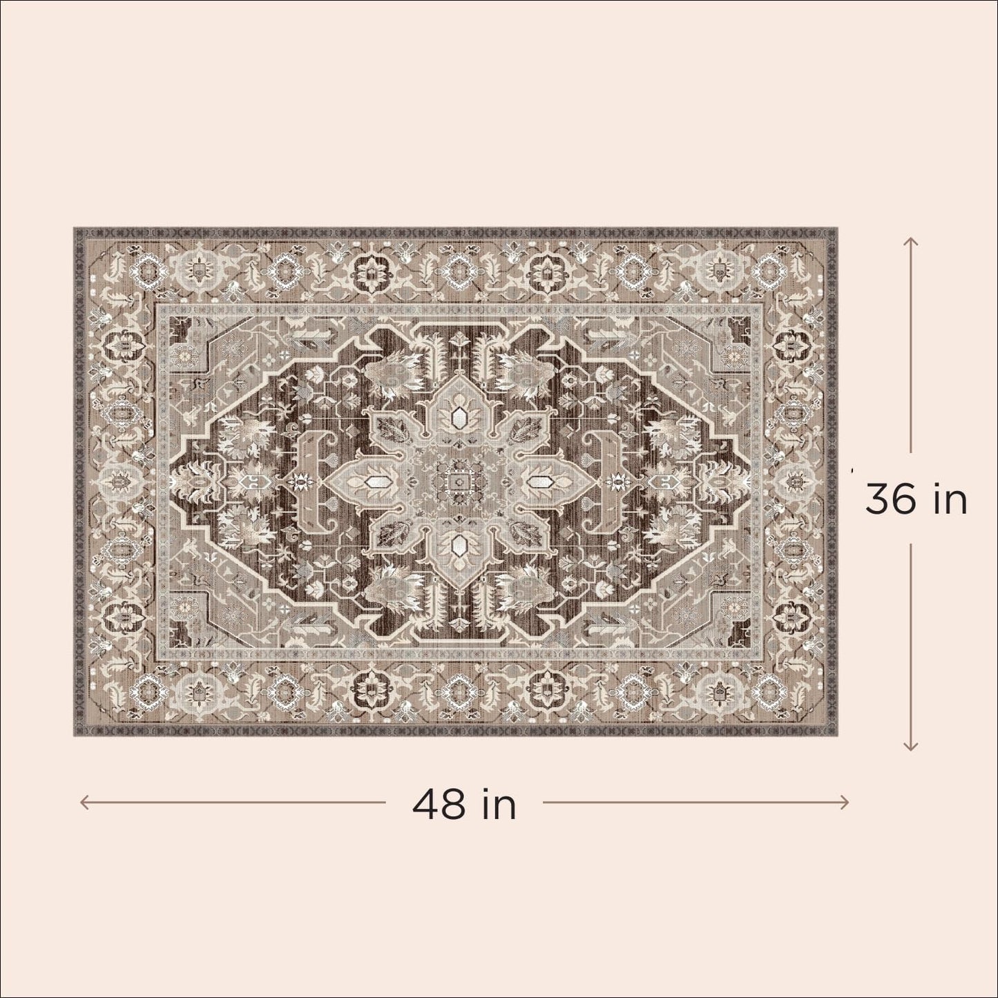 LOVEWAG Washable Dog Pee Pads, 36" x 48", Waterproof, Non-Slip, Super Absorbent, Reusable Machine-Washable, 2-Pack (Caramel Creme)