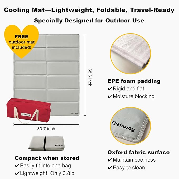 Dog Tent Cotton Fabric, Aluminum Poles and Camping Mat, Outdoor Weatherproof, Dog House Outdoor, Breathable with 2 Side Windows, Portable and Collapsible (Red, Large)